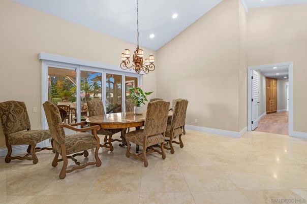 Chandelier, Dining room, Interior, Recessed Lighting