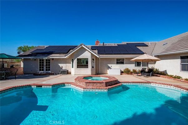 Exterior, Pool, Solar Panels