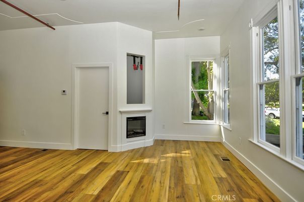 Empty room, Fireplace, Interior, Wood Texture Flooring