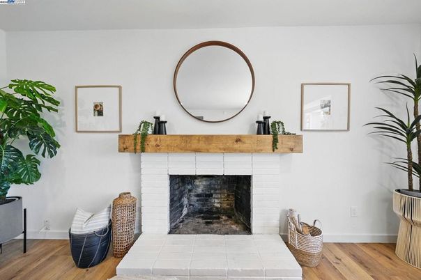 Fireplace, Interior, Wood Texture Flooring