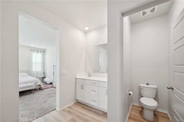 Bathroom, Bedroom, Interior, Recessed Lighting, Wood Texture Flooring