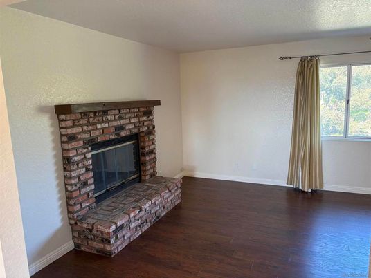 Empty room, Fireplace, Interior, Wood Texture Flooring