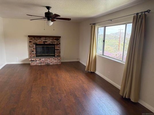 Empty room, Fireplace, Interior, Wood Texture Flooring