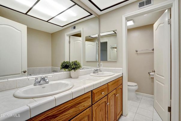 Bathroom, Dual Sink Vanities, Interior, Tile Countertops