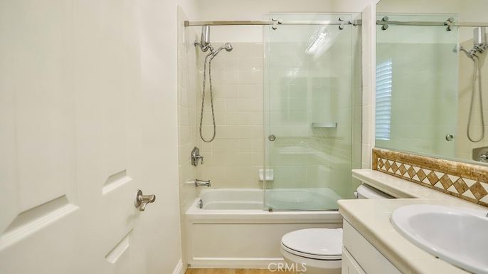 Bathroom, Glass Shower, Interior, Wood Texture Flooring