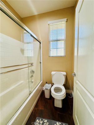 Bathroom, Glass Shower, Interior, Wood Texture Flooring