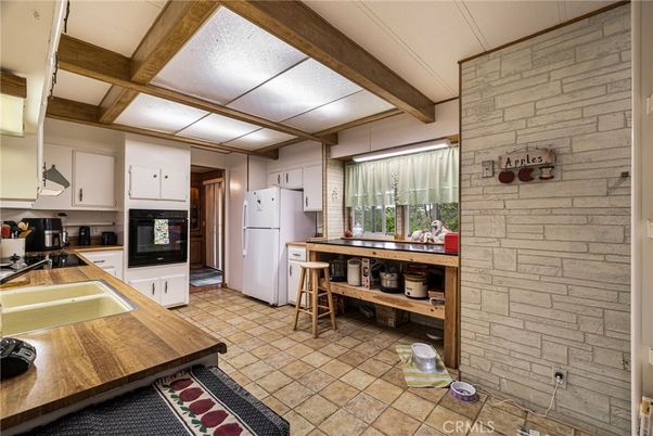 Interior, Kitchen, Stone Walls, Wooden Beams
