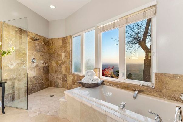Bathroom, Glass Shower, Interior, Recessed Lighting, Water
