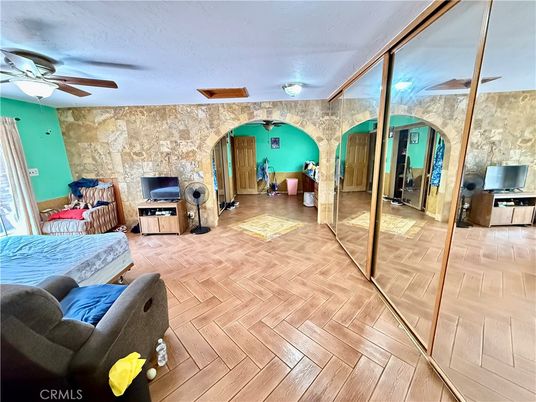 Interior, Living room, Stone Walls, Wood Texture Flooring
