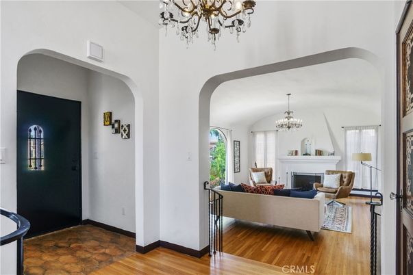 Chandelier, Fireplace, Interior, Living room, Wood Texture Flooring