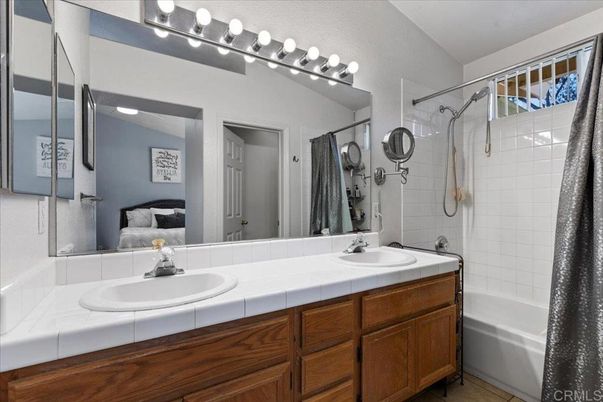 Bathroom, Dual Sink Vanities, Glass Shower, Interior, Tile Countertops