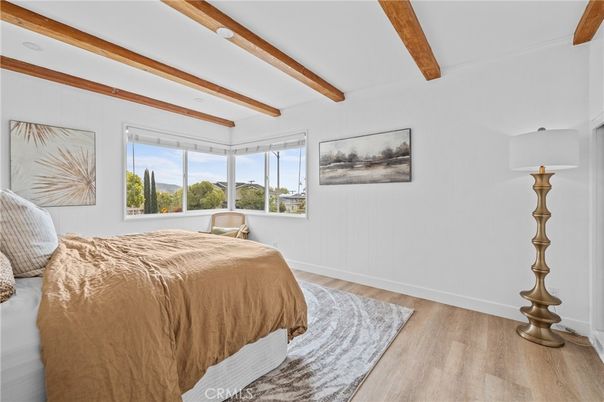 Bedroom, Interior, Wooden Beams, Wood Texture Flooring