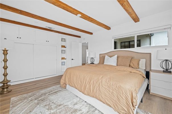 Bedroom, Interior, Wooden Beams, Wood Texture Flooring