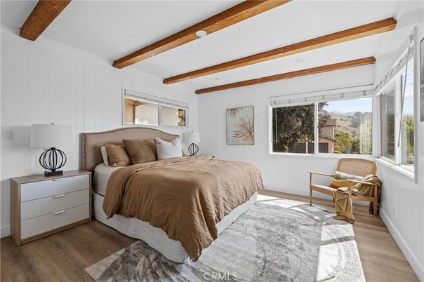 Bedroom, Interior, Wooden Beams, Wood Texture Flooring