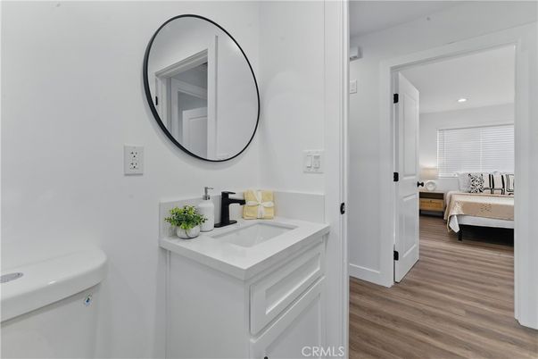 Bathroom, Bedroom, Interior, Recessed Lighting, Wood Texture Flooring