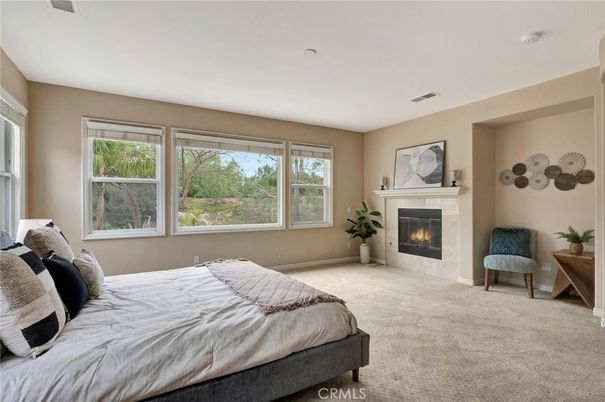 Bedroom, Fireplace, Interior