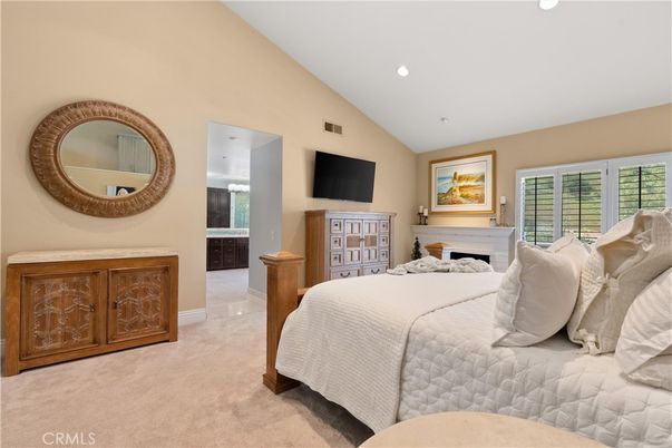 Bedroom, Fireplace, Interior, Recessed Lighting