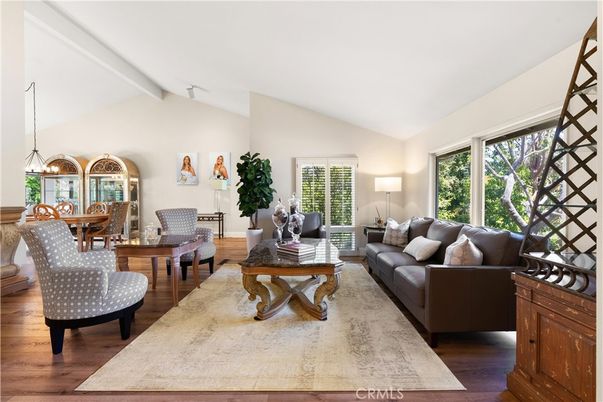 Dining room, Interior, Living room, Pendant Lights, Wood Texture Flooring