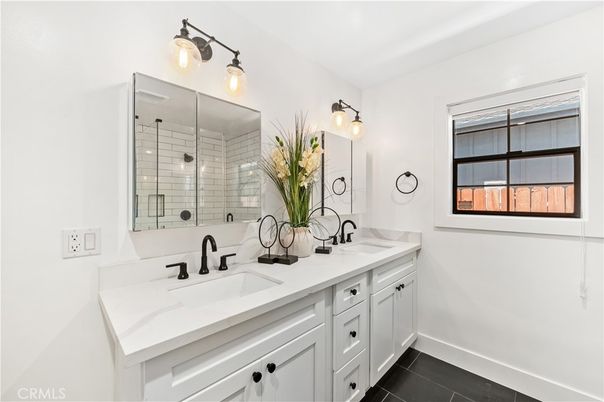 Bathroom, Dual Sink Vanities, Glass Shower, Interior