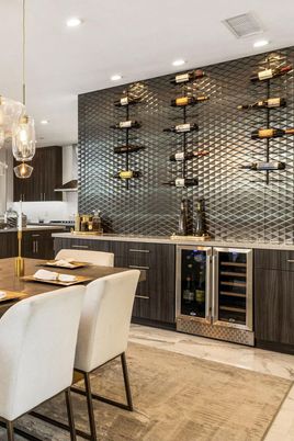 Interior, Marble, Pendant Lights, Recessed Lighting, Wine Storage