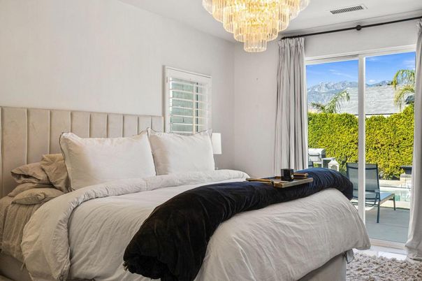 Bedroom, Chandelier, Interior