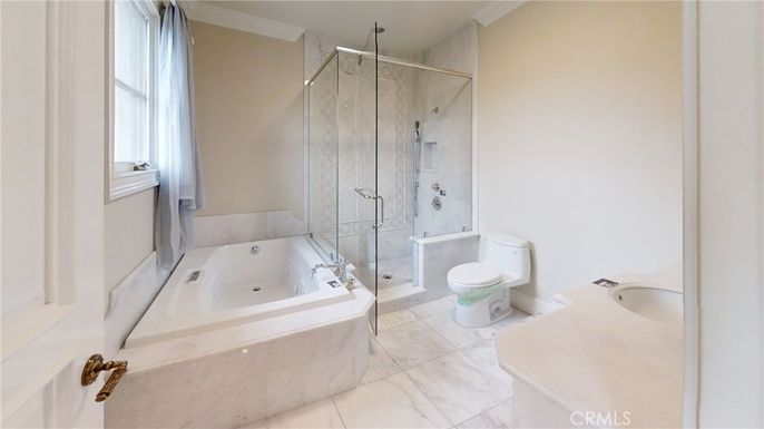 Bathroom, Glass Shower, Interior, Marble
