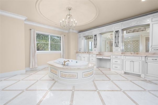 Bathroom, Chandelier, Interior