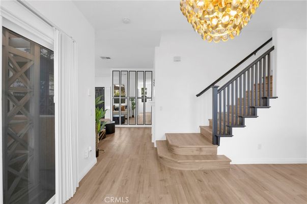 Chandelier, Interior, Wood Texture Flooring