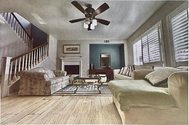Fireplace, Interior, Living room, Wood Texture Flooring