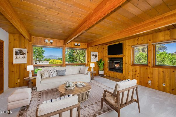 Fireplace, Interior, Living room, Wooden Beams, Wooden Ceilings, Wooden Walls