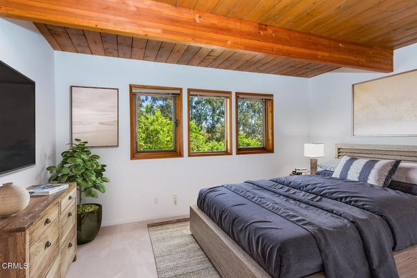 Bedroom, Interior, Wooden Beams, Wooden Ceilings