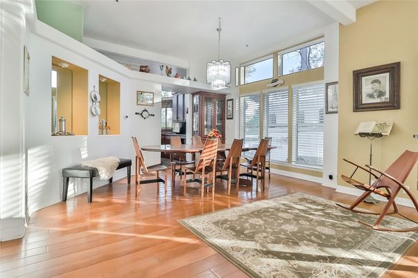 Chandelier, Dining room, Interior, Pendant Lights, Wood Texture Flooring