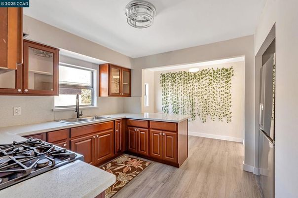 Interior, Kitchen, Wood Texture Flooring
