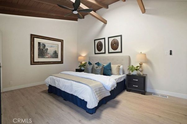 Bedroom, Interior, Wooden Beams, Wooden Ceilings, Wood Texture Flooring