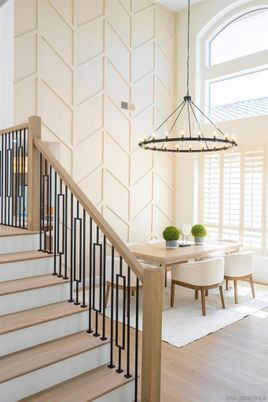 Chandelier, Dining room, Interior, Pendant Lights, Wood Texture Flooring