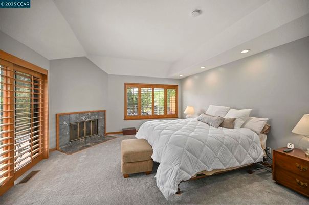Bedroom, Fireplace, Interior, Recessed Lighting