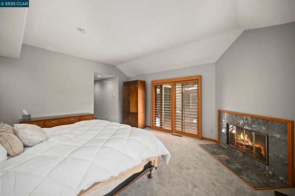 Bedroom, Fireplace, Interior