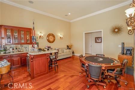 Game Room, Interior, Recessed Lighting, Wood Texture Flooring