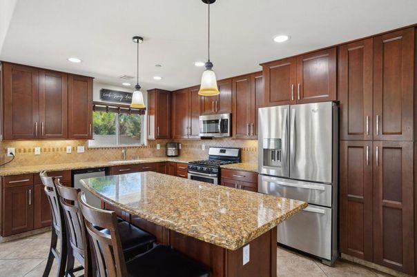 Interior, Kitchen, Pendant Lights, Recessed Lighting, Stainless Steel Appliances