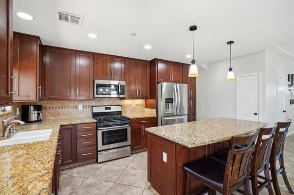 Interior, Kitchen, Pendant Lights, Recessed Lighting, Stainless Steel Appliances