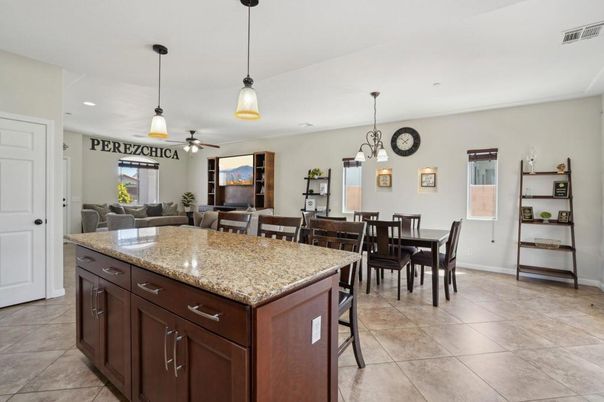 Dining room, Interior, Kitchen, Living room, Pendant Lights, Recessed Lighting