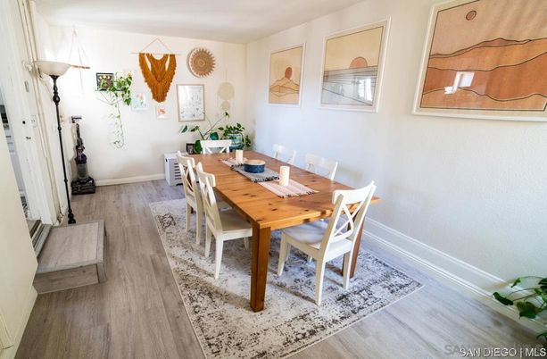 Dining room, Interior, Wood Texture Flooring