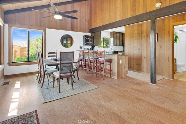 Dining room, Interior, Kitchen, Wooden Beams, Wood Texture Flooring