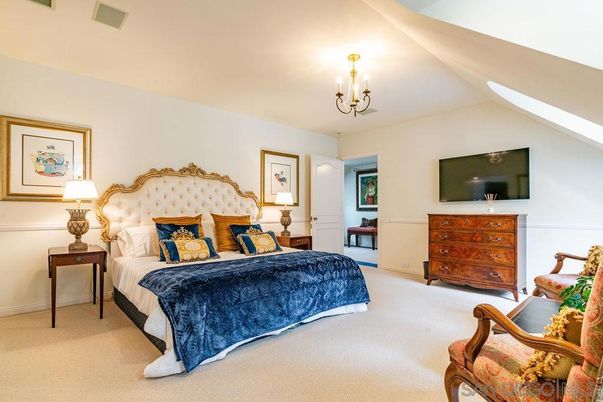 Bedroom, Chandelier, Interior