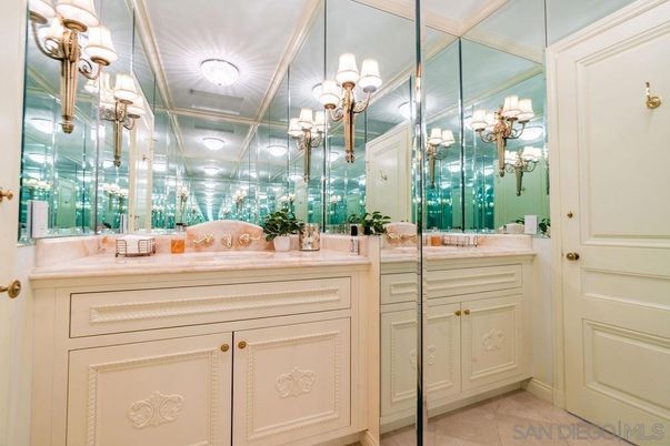 Bathroom, Dual Sink Vanities, Glass Shower, Interior