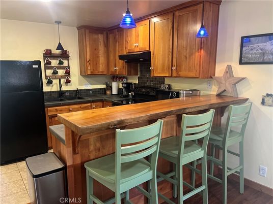 Interior, Kitchen, Pendant Lights, Wood Texture Flooring