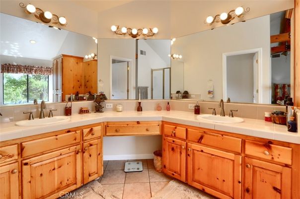 Bathroom, Dual Sink Vanities, Interior, Tile Countertops