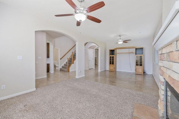 Empty room, Fireplace, Interior