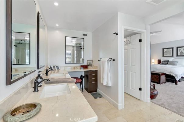 Bathroom, Bedroom, Dual Sink Vanities, Interior, Recessed Lighting