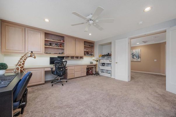 Home Office, Interior, Recessed Lighting